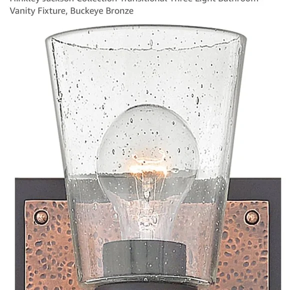 NIB Hinkley Jackson Transitional 3 Light Bathroom Vanity Fixture, Buckeye Bronze - Picture 4 of 10